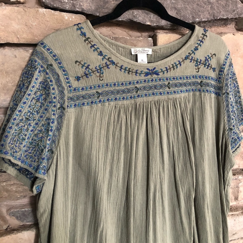 Lucky Brand - green top Size:XL
